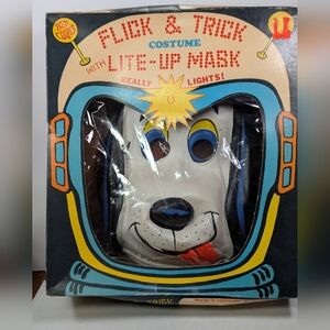 Vintage Ben Cooper Flick & Trick Halloween Costume with Lite-Up Mask
